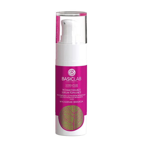  Basiclab Basiclab Dermocosmetics Wzmacniające Serum Tonujące Do Skóry Naczynkowej I Wrażliwej 10% Kompleksu Czynnika Wzrostu Egf Wyciszenie I Redukcja 30 Ml Kolagen Do Twarzy 15 Ml 
