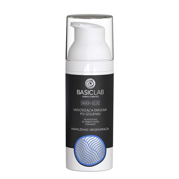  Basiclab Basiclab Masculis Łagodząca Emulsja Po Goleniu 5% Ksylitolu, 3% Prebiotyków I Ceramidy Nawilżenie I Regeneracja 50ml After-shave 