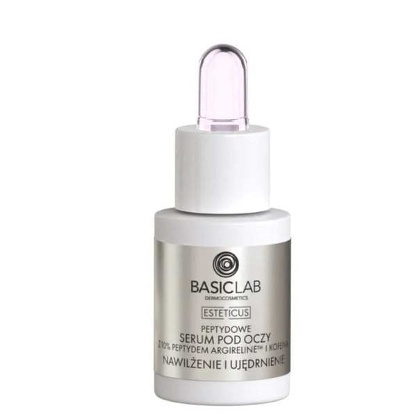  Basiclab Serum Peptydowe Pod Oczy Z ArgirelinĄ 10% NawilŻenie I Ujędrnienie Serum Nawilżające 15 Ml 