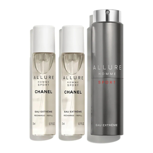  Chanel Allure Homme Sport Extrême Allure Homme Sport Eau Extrême Flakon Twist And Spray Z Zestawem Wymiennych WkŁadów 3 X 20 Ml – Eau Extrême Perfumy 60 Ml 
