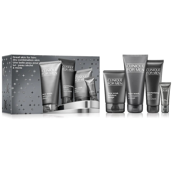  Clinique Holiday Set / Great For Him: Clinique For Men Set For Dry Combination Skin Zestawy Do Pielęgnacji Twarzy 1 Ct 