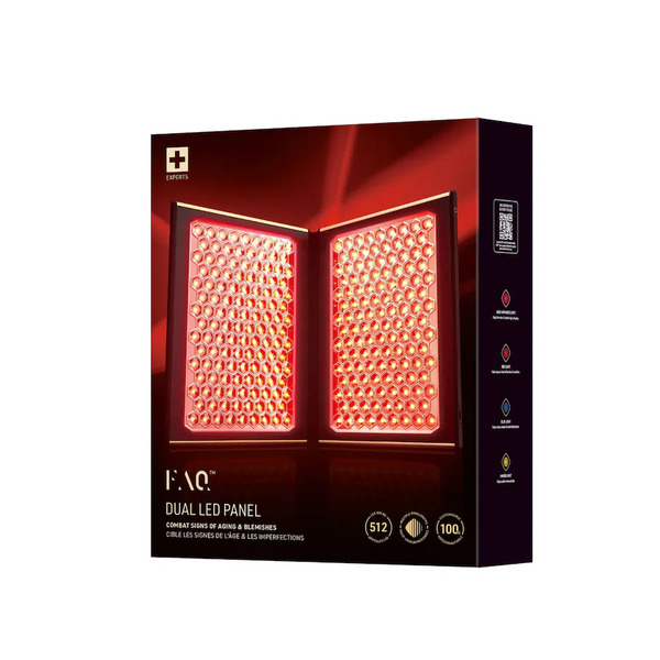  Faq Swiss Faq™ Dual Led Panel - Pełne Spektrum światła Led I Podczerwieni Do Twarzy I Ciała Kremy Przeciwzmarszczkowe 1 Ct 