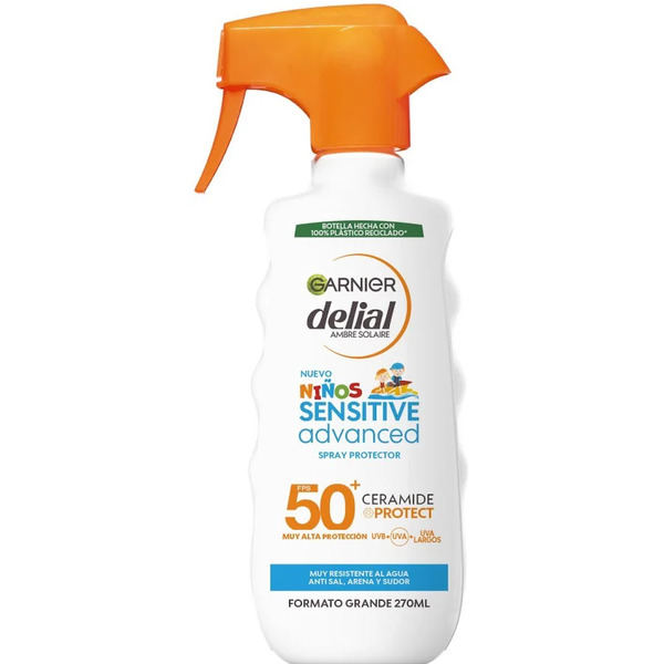  Garnier Ambre Solaire Kids Sensitive Advanced Ceramide Spf 50+ Pumpspray Ochrona Przeciwsłoneczna Dla Dzieci 270 Ml Damski 