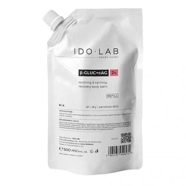 Ido Lab B-gluc + Cag Intensywnie Nawilżający I łagodzący Krem Do Ciała Refill Balsamy Do Ciała 500 Ml 
