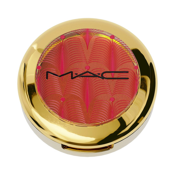  Mac Holiday Collection 2024 Skinfinish Metallic Cream Blush / Gift Of Gold Róż Do Policzków 5,7 G Coveted Coral 