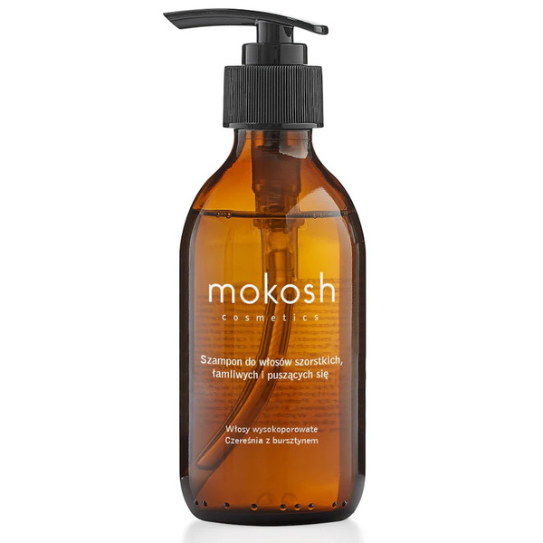  Mokosh Czereśnia Z Bursztynem Szampon Do Włosów Szorstkich, łamliwych I Puszących Się - WŁosy Wysokoporowate Szampony 200 Ml 