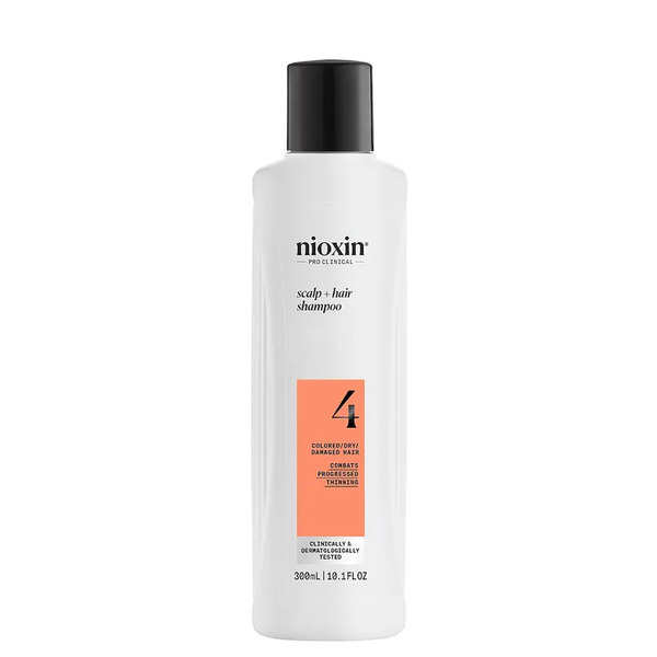  Nioxin Nioxin System 4 Szampon Oczyszczający Do Włosów Farbowanych, Mocno Przerzedzonych, 300 Ml Szampony 