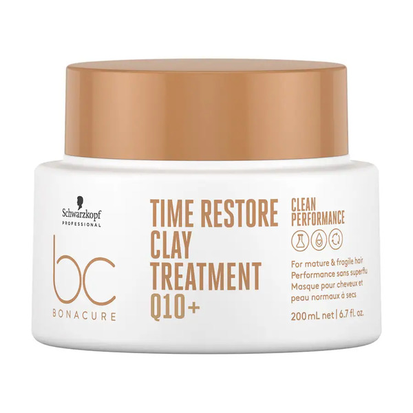  Schwarzkopf Professional Bc Bonacure Q10 Time Restore Bc Clean Time Restore Clay Mask 200ml Maski Do Włosów 
