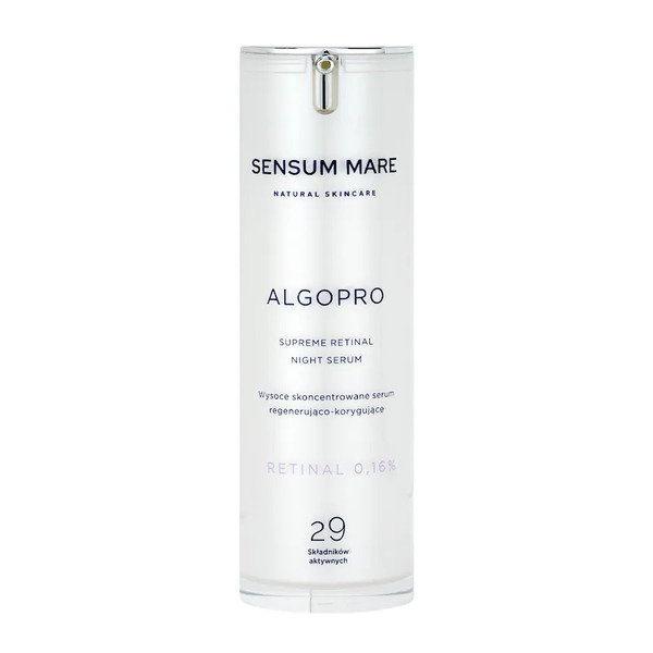  Sensum Mare Algopro R Wysoce Skoncentrowane Serum Regenerująco-korygujące Z Retinalem 0,16% I Kompleksem Fosfo-ceramidowym - 29 Składników Aktywnych Serum Przeciwzmarszczkowe 30 Ml 