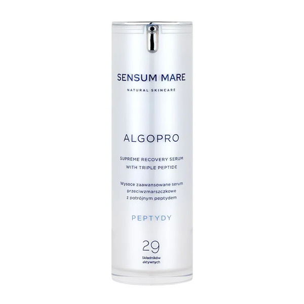  Sensum Mare Wysoce Zaawansowane Serum Przeciwzmarszczkowe Z Potrójnym Peptydem 4,5% - 29 Składników Aktywnych Serum Nawilżające 30 Ml 