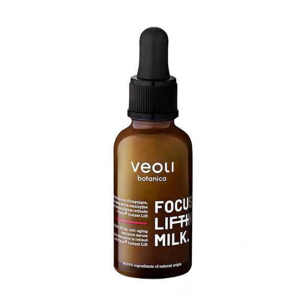  Veoli Botanica Focus Lifting Milk Natychmiastowo Liftingujące, Anti-aging Serum Emulsyjne Z Bakuchiolem I Fision™ Instant Lift Serum Przeciwzmarszczkowe 30 Ml 