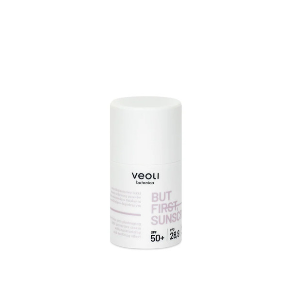  Veoli Botanica Szerokopasmowy Lekki Krem Ochronny Przeciw Fotostarzeniu O Działaniu Nawilżająco-łagodzącym But First, Sunscreen Ochrona Przeciwsłoneczna 94 G 