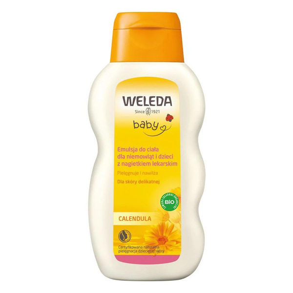  Weleda Pielęgnacja Z Nagietka Dla Dzieci Bogate Mleczko Do Ciała Dla Dzieci Kremy I Olejki Dla Niemowląt 200 Ml 