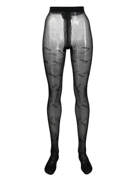 032c Logo-jacquard Stockings - Black 