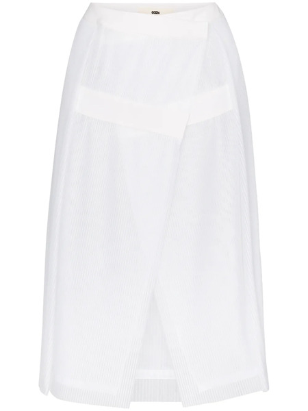  032c Plissé Pleated Wrap Skirt - White 