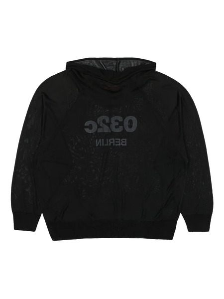  032c Selfie Translucent Hoodie - Black 