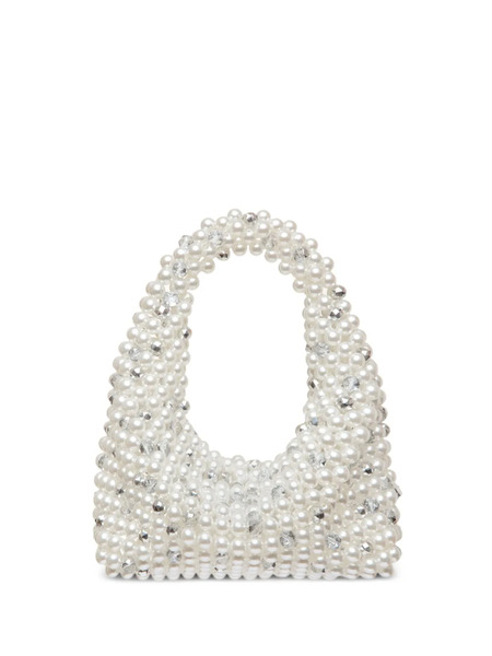  0711 Medium Jodie Beaded Clutch Bag - White 