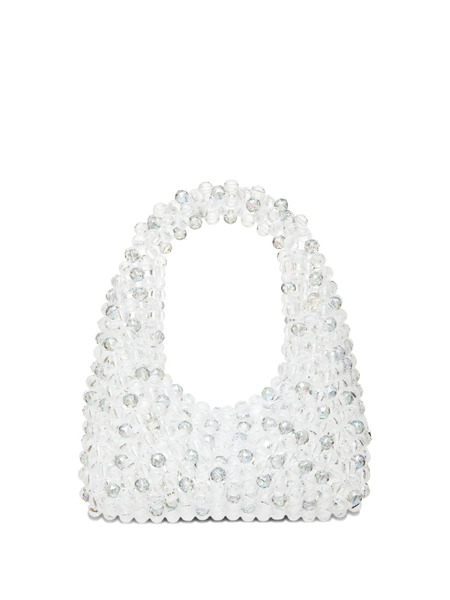  0711 Medium Jodie Beaded Clutch Bag - White 