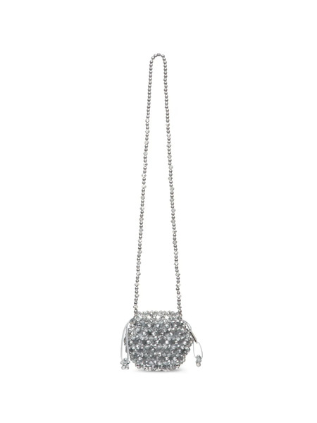  0711 Thea Beaded Cross Body Bag - Silver 