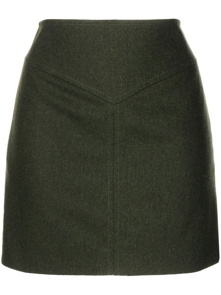  0711 Virgin Wool-cashmere Mini Skirt - Green 