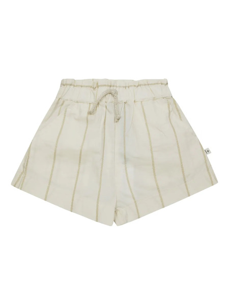  1 + In The Family Striped Drawstring Shorts - Neutrals 