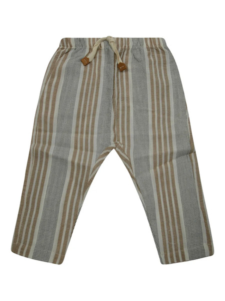  1 + In The Family Striped Drawstring Trousers - Neutrals 