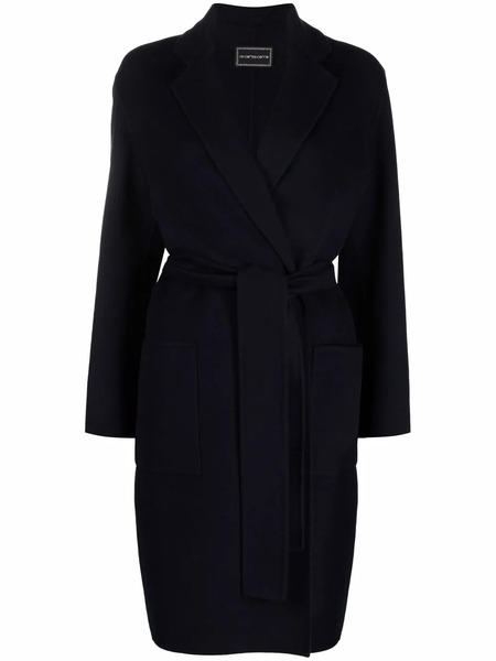  10 Corso Como Belted Single-breasted Coat - Blue 