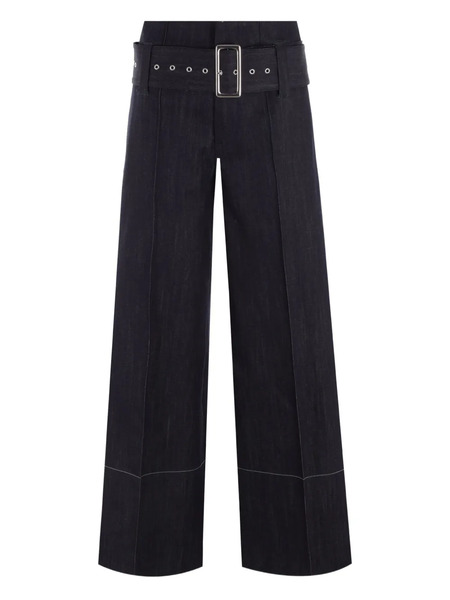 10 Corso Como Belted Wide-leg Trousers - Blue 