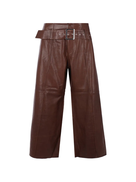  10 Corso Como Belted Wide-leg Trousers - Brown 