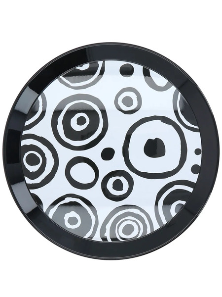  10 Corso Como Circle-print Steel Tray (48cm) - Black 