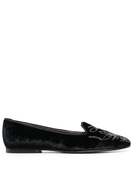  10 Corso Como Crystal-embellished Ballerina Shoes - Black 