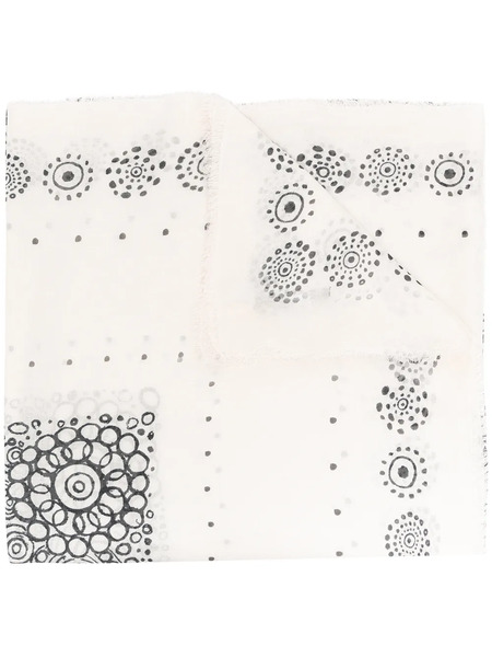  10 Corso Como Geometric Print Scarf - Neutrals 