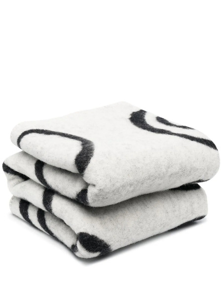  10 Corso Como Lambs Wool Patterned Throw - White 