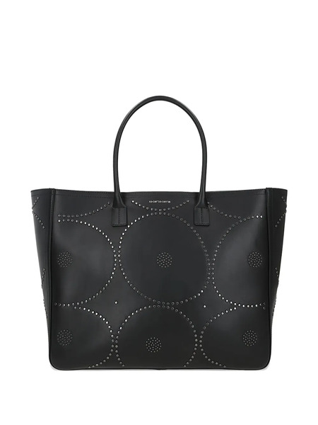  10 Corso Como Large Tresor Leather Tote Bag - Black 
