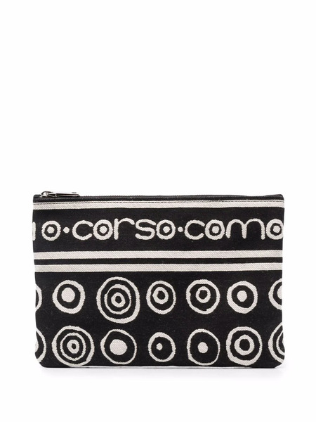  10 Corso Como Logo Zipped Clutch - White 