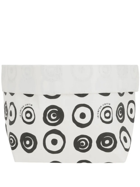  10 Corso Como Medium Circles-print Paper Basket (15cm) - White 