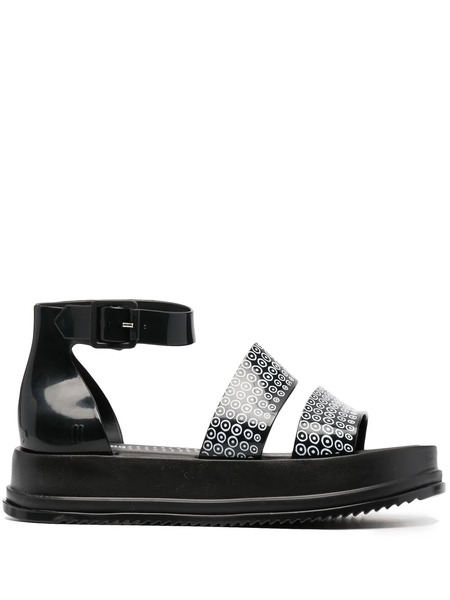  10 Corso Como Monogram-print Chunky Sandals - Black 