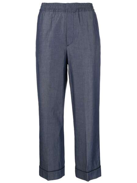  10 Corso Como Straight-leg Cropped Trousers - Blue 