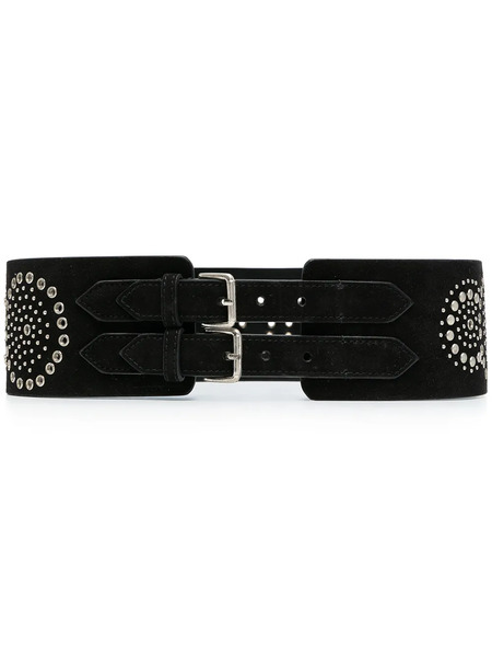  10 Corso Como Studded Suede Belt - Black 