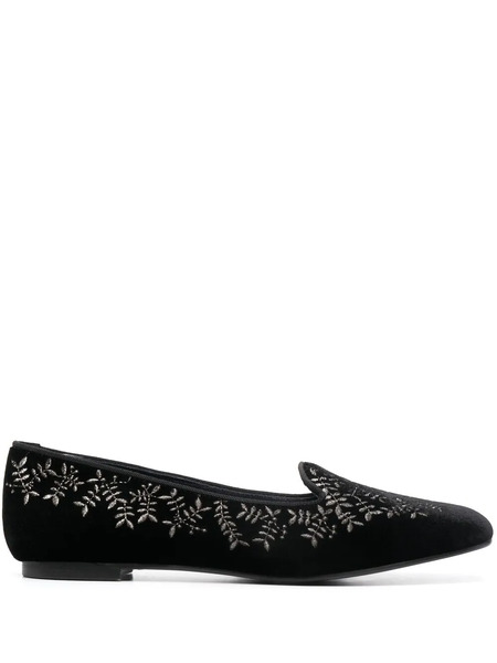  10 Corso Como X Castañer Hojas Velvet Slippers - Black 