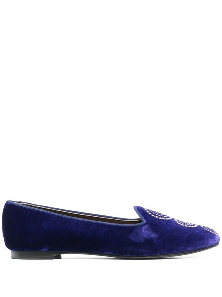  10 Corso Como X Castaner Zainab Velvet Slippers - Blue 