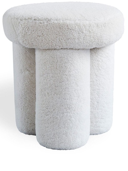  101 Copenhagen Shearling Big Foot Stool - White 