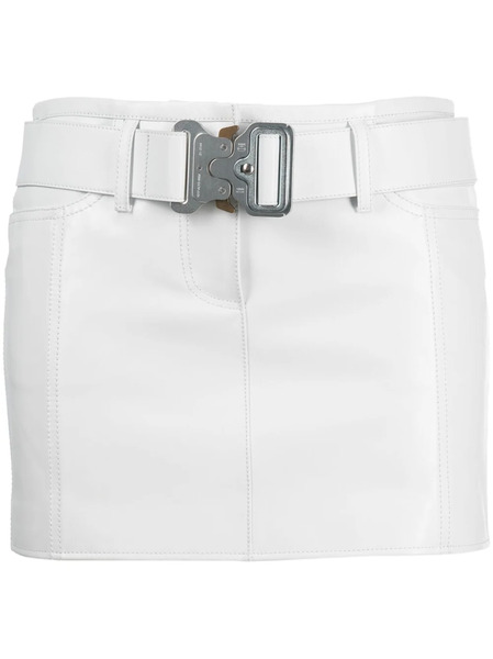  1017 Alyx 9sm Belted Leather Miniskirt - White 