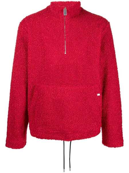  1017 Alyx 9sm Bouclé Half-zip Sweatshirt - Red 