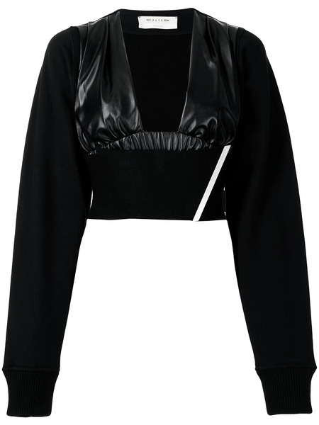  1017 Alyx 9sm Cropped Sweatshirt-sleeve Top - Black 