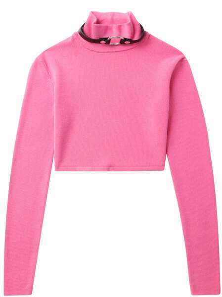  1017 Alyx 9sm Long-sleeve Cropped Jumper - Pink 