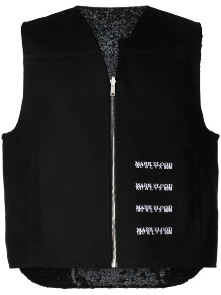  1017 Alyx 9sm Slogan-pattern Embroidered Vest - Black 