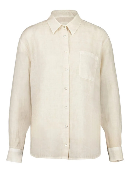  120% Lino Button-down Pocket Shirt - White 