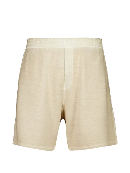  120% Lino Elasticated-waistband Track Shorts - Neutrals 