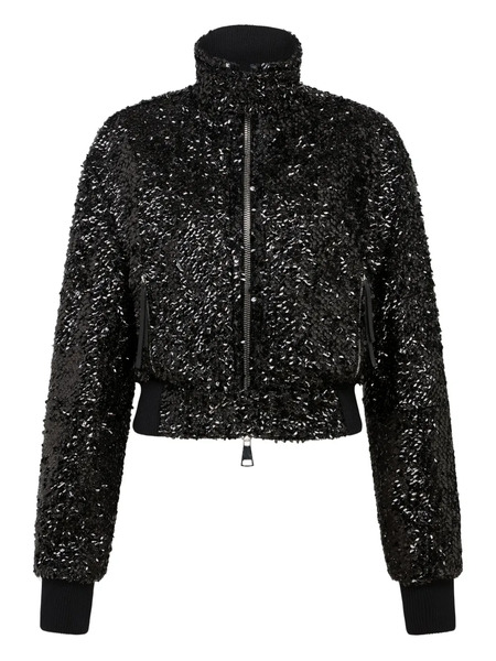  16arlington Cosima Sequin Embellished Bomber Jacket - Black 
